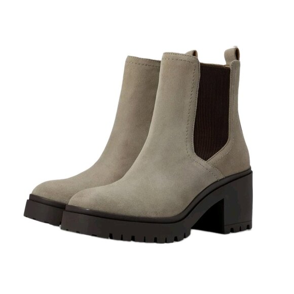 NEW Blondo Raquel Taupe Boots Womens Sz 10 Waterproof Suede Leather Ankle Bootie - Picture 3 of 16